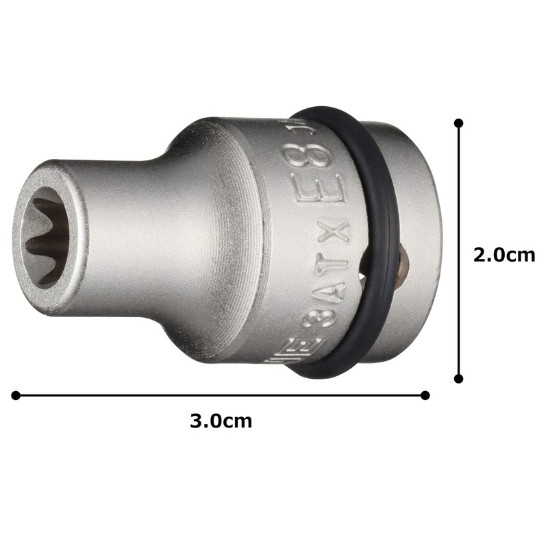 Tone 3ATX-E08 Torx Socket for Impact, 3/8 inch (9.5 mm)