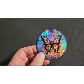 Gulf Coast Laser Graphics Butterfly 1 Design Holographic Butterfly Ornament