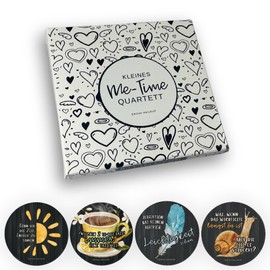 Kleines Me-Time Quartett – Geschenk zur Aufmunterung & Achtsamkeit, Geschenk für Frauen, Mitbringsel, Reha-Geschenk, Kleinigkeit Weihnachten