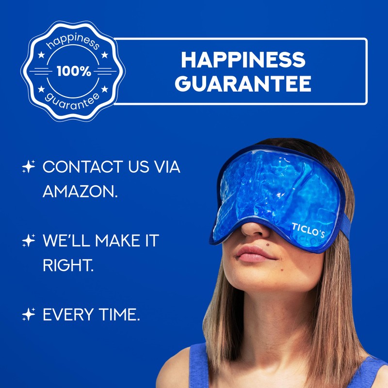 Ticlo's Cooling Eye Mask for Puffy Eyes - Gel Mask