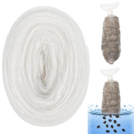 Aoriher White PVA Mesh Refill Water Soluble PVA Mesh Carp Fishing, Wide 37 Mm, 5 Meters for Fishing Bait