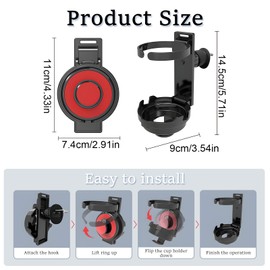 Suuwwn Car Drink Holder, Pack of 2 Cup Holders, Universal Adjustable Car Ventilation Drink Holder, Car Ventilation Bottle Holder