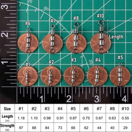 Dr. Fish 30 Pack High Speed 3 Roller Swivels, Fishing Barrel Swivels Rolling Swivels Leader Lure Connector Catfish Rig Bead Chain Swivels Saltwater Freshwater Size 7