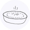 24 x 40mm Round 'Pie' Stickers (SK00001513)