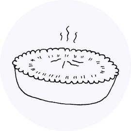 24 x 40mm Round 'Pie' Stickers (SK00001513)