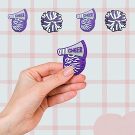 TCHARIRY Purple Cheerleading Shoe Charms - Sport-Themed Decoration Charms Gift for Boys Kids Teens and Adults - Set of 4