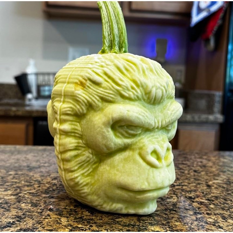 Gorilla pumpkin mold for growing gorilla shaped pumpkin and watermelon