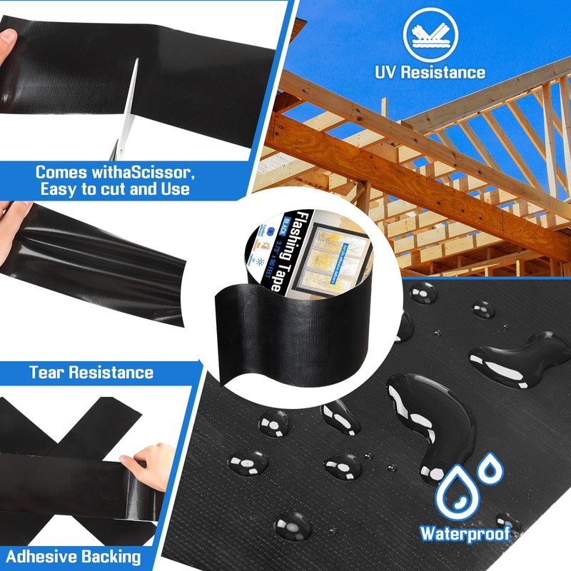 Feifeiya Window Flashing Tape 3.75 Inch x 90 ft Acrylic