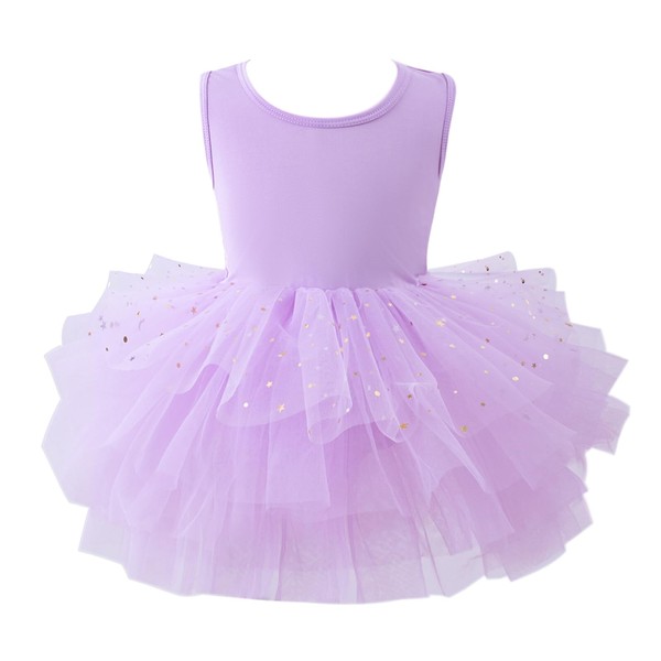 Tutu.kk Little Girls Sparkly Tulle Dress Sleeveless Skirted with Fluffy