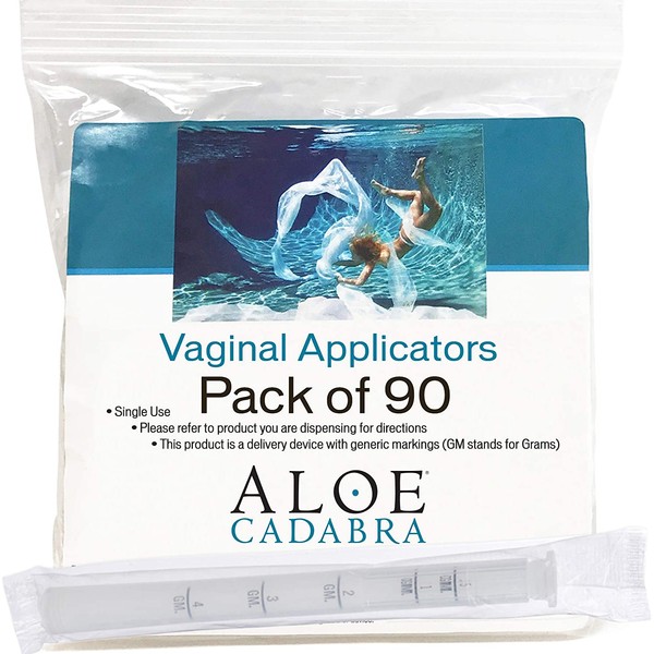 Extra Disposable Vaginal Applicators (90 Pack) Individually Wrapped, Fits Threaded Vaginal Creams and Contraceptive Gels