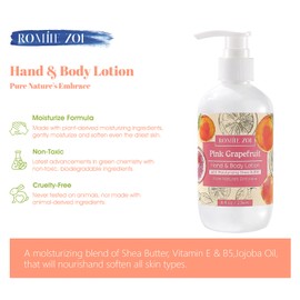 ROMIIE ZOI Daily Hand & Body Lotion with Moisturizing Shea Butter - Pink Grapefruit - 236 ML / 8 FL OZ