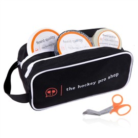 the hockey pro shop Hockey Tape Bag - Hockey Stick Tape, Sock Tape, 3 Rolls of Black Hockey Tape & Hockey Scissors