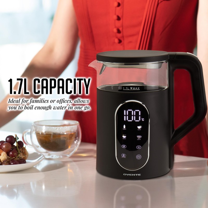 OVENTE Electric Kettle 1500W Fast Boiling Water Heater with 1.7L