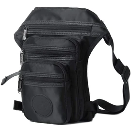 Nylon Waist Pack Drop Leg Bag for Men Women Motorcycle Bike Crossbody Shoulder Riding Travel Hiking Tactical Cycling Fanny Pouch (#03Black(Nylon))