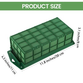 Hahood 24 Packs Floral Foam Cage Rectangle Flower Cage Holders with Floral Foam Floral Arrangement Supplies for Fresh Flowers, Home Weeding Decorations, 11.8 x 4.3 x 3.1 Inches