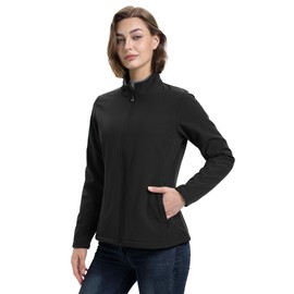 33,000ft Women's Lightweight Softshell Jacket Fleece Lined Windbreaker Waterproof Warm Jacket for Running Golf Hiking