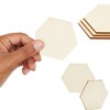 Hexagonal Natural Wood Discs, 50 Pieces, 5 cm Wooden Panel,