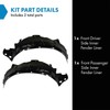TRQ Front Inner Fender Liner Set Compatible with 2003-2007 Honda