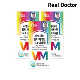 Real Doctor Multivitamin 123 980mg 100 tablets (98g) 3 minerals / 리얼닥터 멀티비타민 123 980mg100정 (98g) 3개 미네랄