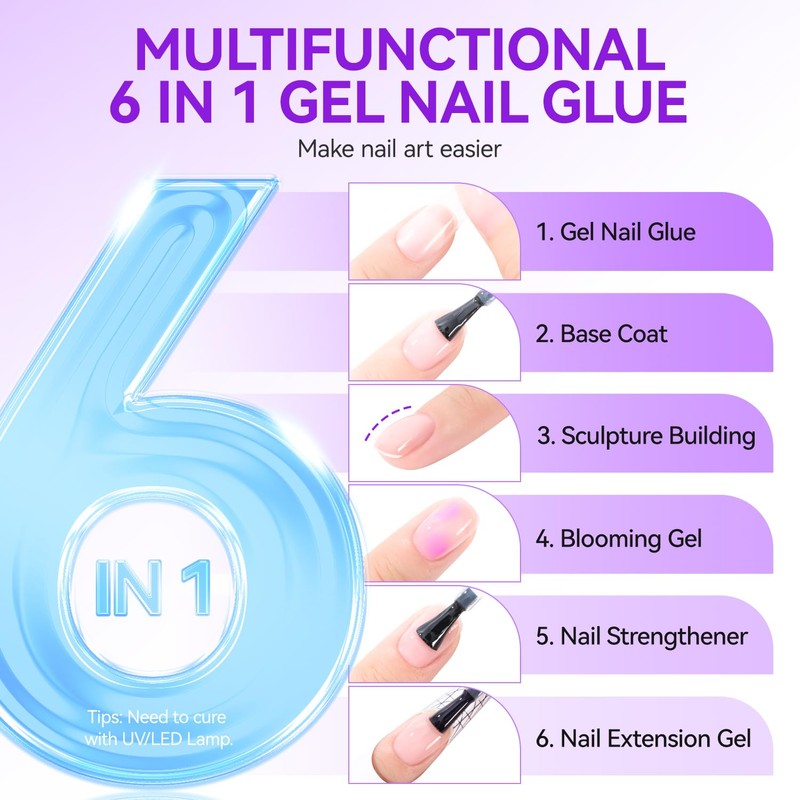 Gelike ec Nail Glue Extra Strong 2 x 7 ml