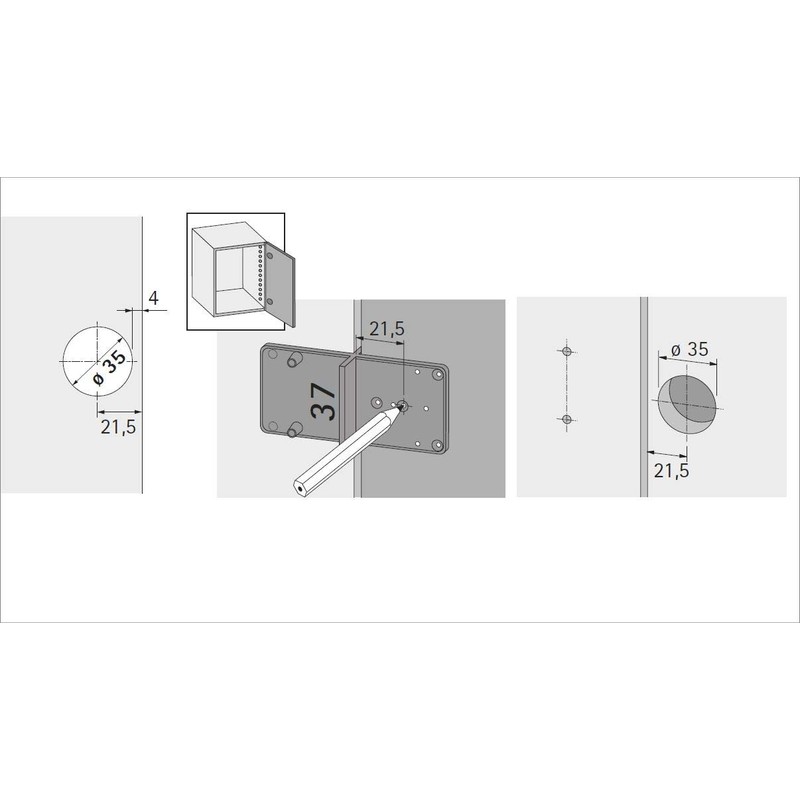 Hettich 9220193 "MultiBlue Grain Template Blue