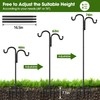 Double Shepherds Hooks for Outdoor,76" Heavy Duty Bird Feeder Pole