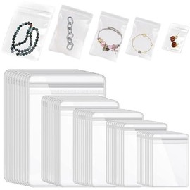 Bolso de la joyería del PVC transparente, bolso del almacenamiento de la joyería, collar, pendientes, pulsera, bolso del sello de la joyería 100pcs (5