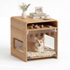 DAWNYIELD Dog Crate Furniture with Flip-Up Door & PET Panel