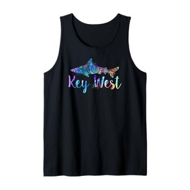 Key West Florida Shark Fishing Diving Trip Vacation Souvenir Tank Top