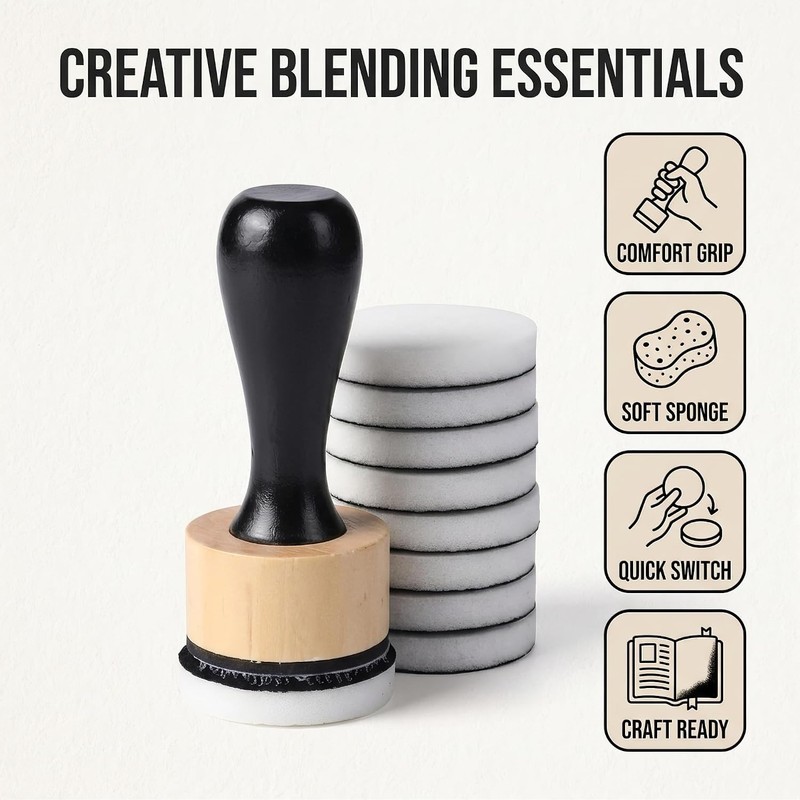 Mini Round Ink Blending Tool Art Supplies for Distressing Blending