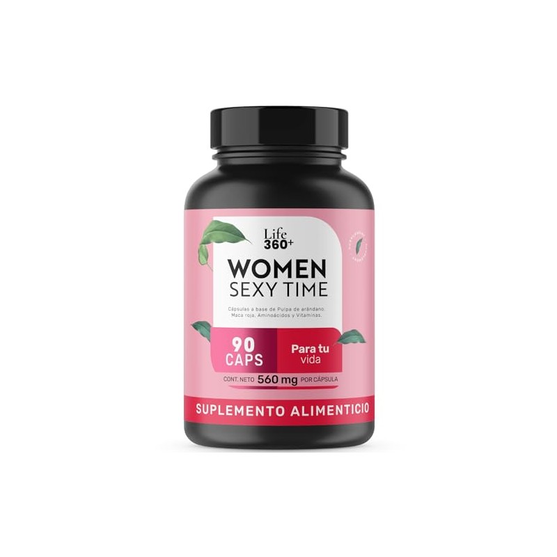 Life 360 Women Sexy Time Cápsulas Maca Roja Tirosina Vitaminas