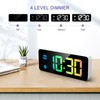 OQIMAX Digital Alarm Clock LED Display RGB Alarm Clocks Bedside