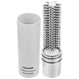 Luxshiny Hair Travel Brush: Portable Curling Comb for Detangling Soft Round Teeth - Styling 152747, White / Luxshiny 헤어 여행용 브러시: 엉킴을 위한 휴대용 컬링 빗 부드러운 둥근 이빨 - 스타일링 152747, 화이트