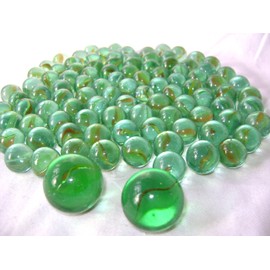 NEW 102 CAT'S EYE GLASS MARBLES IN NET inc 2 DOBBER SHOOTER MARBLE KNIGHT