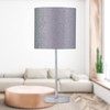 Polished Chrome Table Lamp or Bedside Light Base, Modern Design,