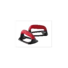 Kipika Push Up Bars, Push up Stands with Thickened Soft Plastic Handle, Stable and Non-Slip Base, Push up Handles Perfect for Floor Strength Training, Calisthenics Black Red