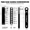 MULWARK 11-Piece Mini Ratchet Set, 1/4" Right Angle Screwdriver with