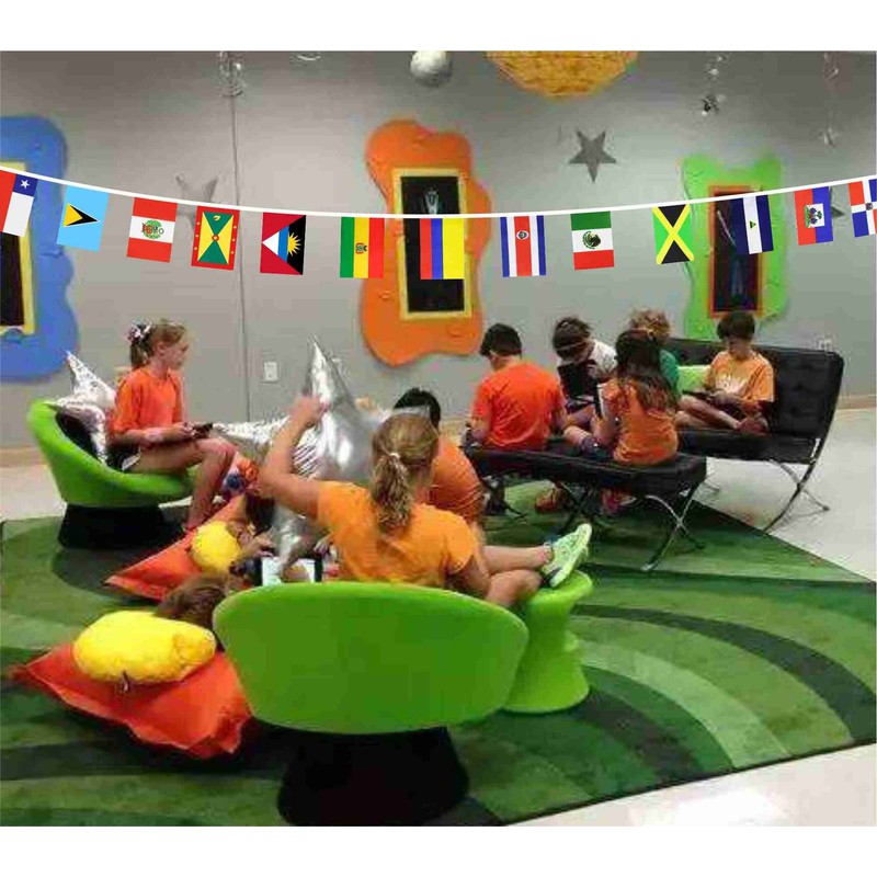 XCFH Latin America Flags Banner Small Latino String Bunting Flags