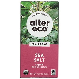 ALTER ECO CHOCOLATE BAR DARK SEASALT, 2.82OZ, 12PACK