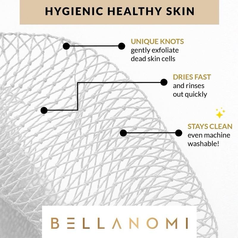 Bellanomi African Exfoliating Net Sponge for SENSITIVE SKIN Bath Sponge:_Olive