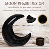 ZenBless Moon Versatile Ceramic Backflow Incense Holder and Burner Waterfall,for