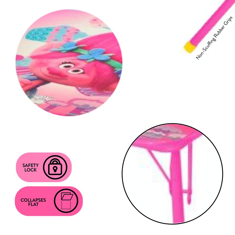 Idea Nuova Trolls 3 Piece Children's Activity Square Table and
