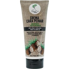 Arbol Verde Crema para Peinar con Activos Naturales - ANTI-FRIZZ Y VITALIDAD- ACEITE DE COCO-ACEITE DE MENTA-EXTRACTO DE ROMERO-BIOTINA Y VITAMINA B3-180 ml