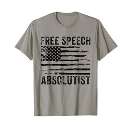 Free Speech Absolutist Vintage American US Flag T-Shirt