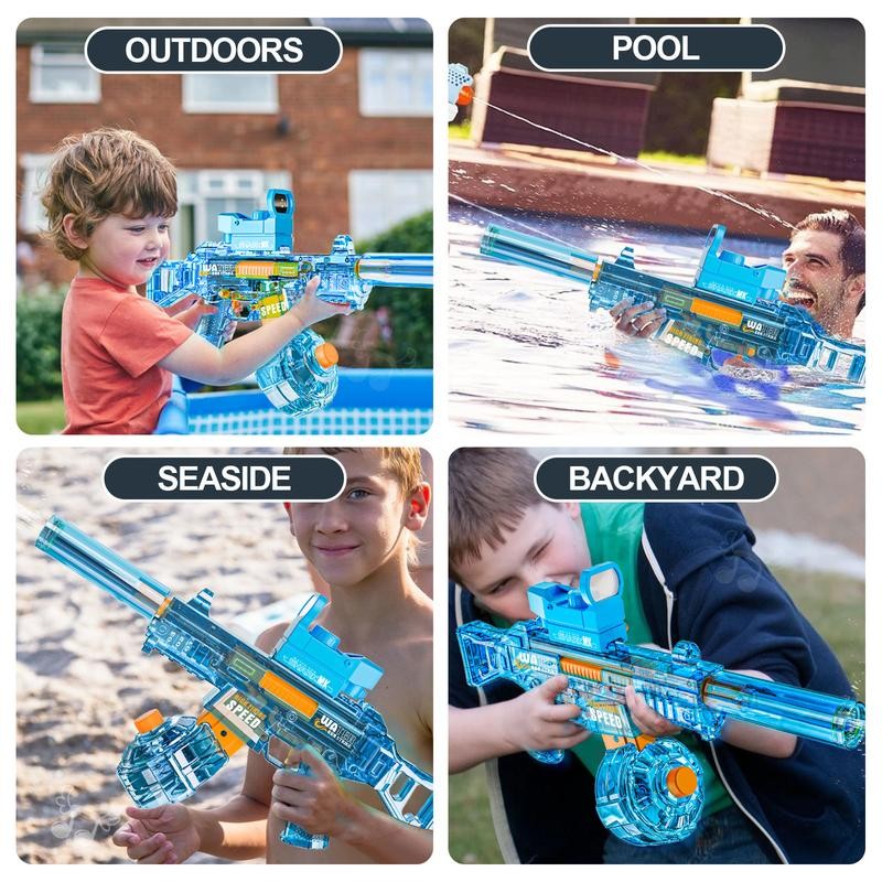 Automatic Electric Water Gun with LED Effects, Water Suction Powerful