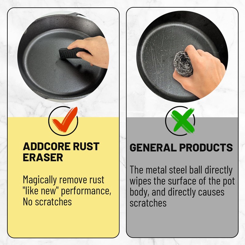 Rust Eraser, Premium Rust Remover for Cast Iron Pans, Knives
