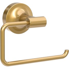 Franklin Brass Voisin (1-Pack) Toilet Paper Holder, Euro Single Post Tissue Roll Wall Mount TP Storage, Satin Gold Bathroom Decor, Accessories VOI50-BB