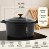 Tastedeli Enamel Cast Iron Dutch Oven with Lid, Round Casserole