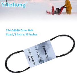 754-04050 Replacement Snow Thrower Auger Drive Belt for M-TD Snow Blower 754-04050A 2 Stage Snowblower