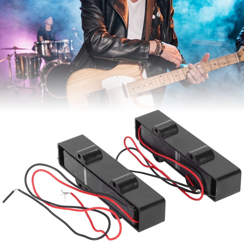 2Pcs 4 String Bass Pickup Bridge Volume Collection Equalizer Electric